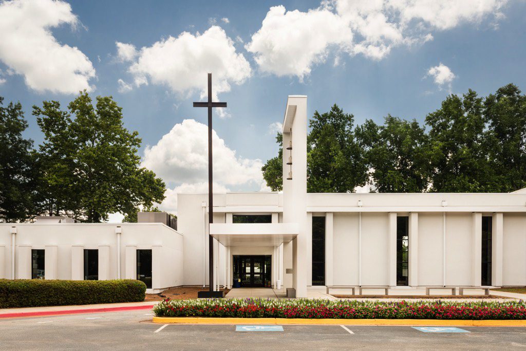 Corpus Christi Catholic Church Front Entrance