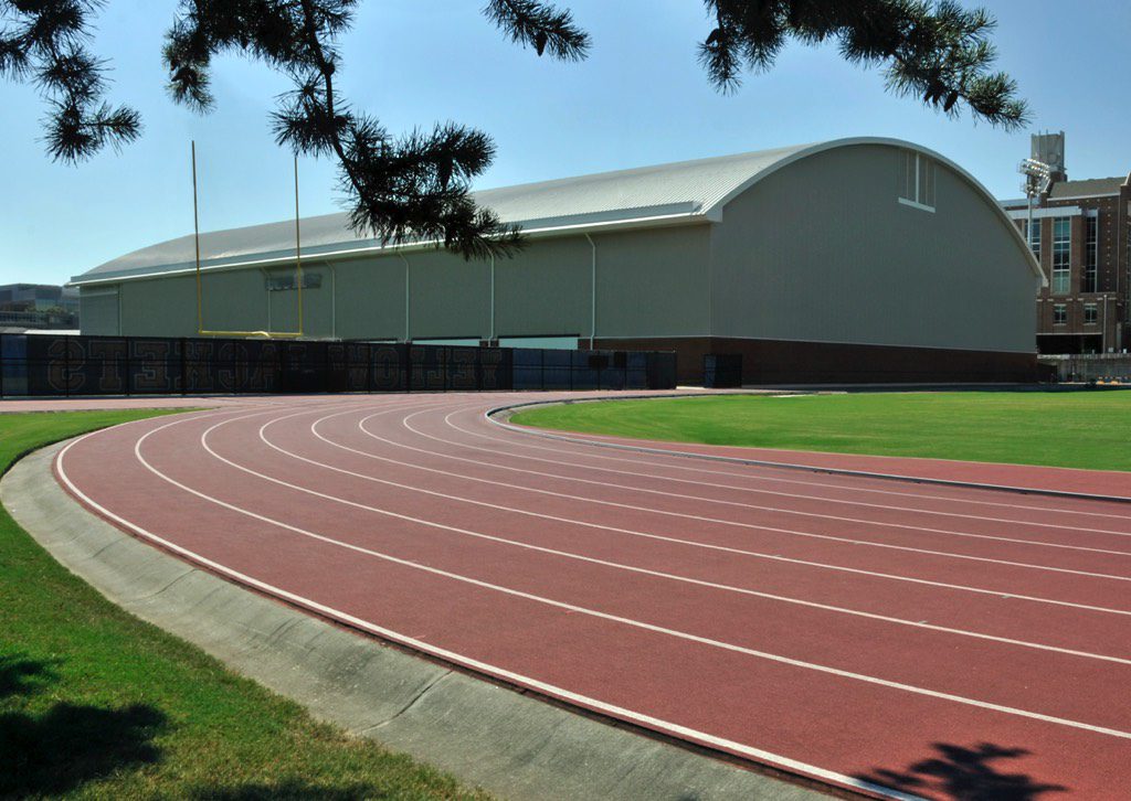 Georgia Tech Football Practice Building North View from Track