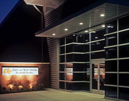 Georgia Tech Indoor Football Practice Facility Cherry Street Entrance View